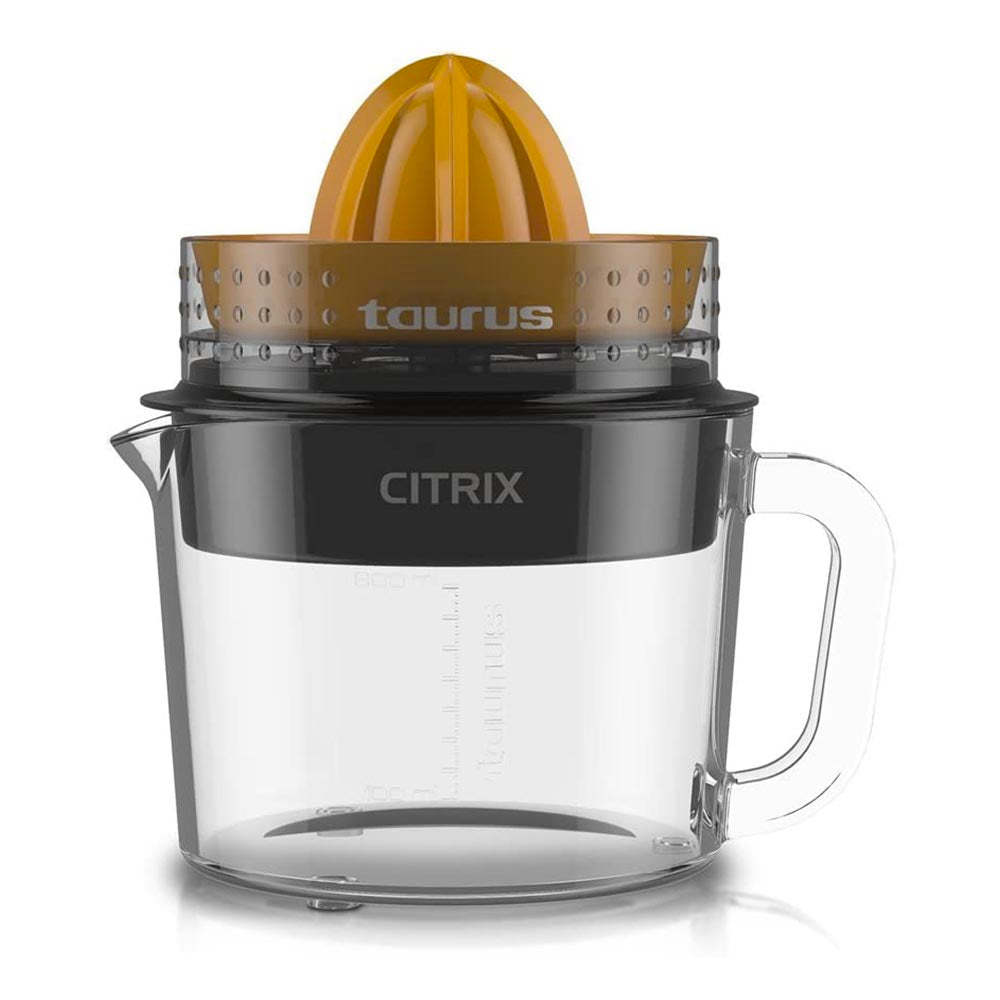 Exprimidor De Citricos Taurus Citrix, Color Negro Con Naranja